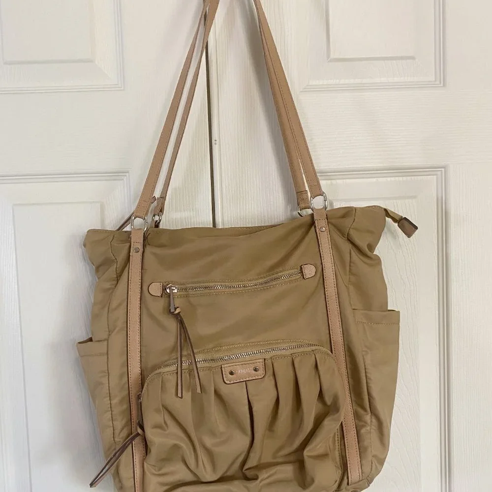 Utiliti - Tan Nylon Travel Tote/ Diaper bag